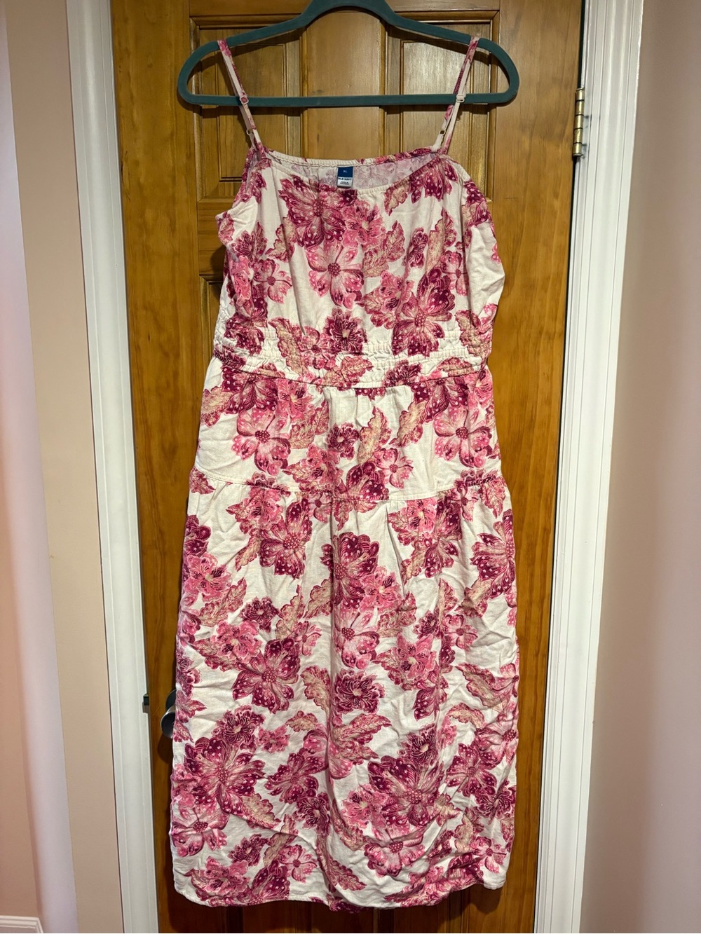 Old Navy Pink Floral Midi Sundress